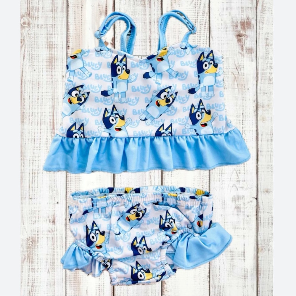 NWT Bluey Swimsuit Bathing Suit Bikini 2 Piece 2T / 3T